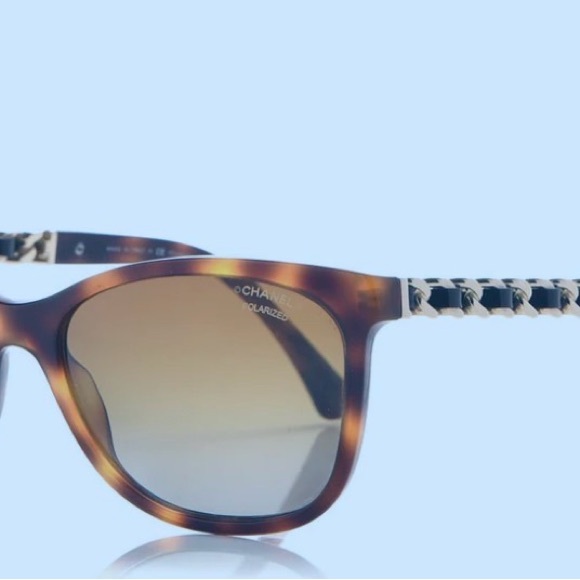 CHANEL Brown Tortoise Sunglasses main image 5